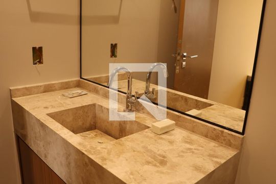Banheiro da Suíte de apartamento à venda com 1 quarto, 50m² em Setor Marista, Goiânia