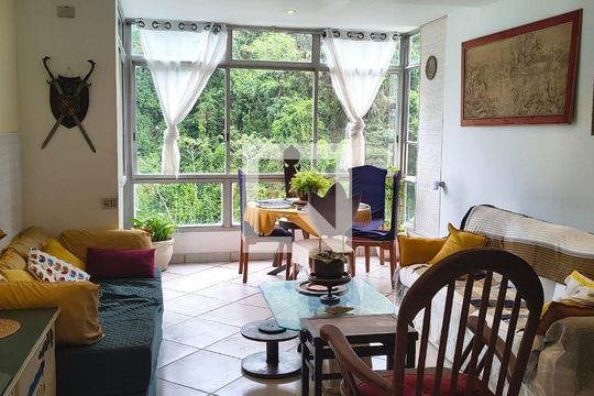 Sala de apartamento para alugar com 3 quartos, 120m² em São Conrado, Rio de Janeiro