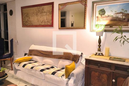 Sala de apartamento para alugar com 3 quartos, 120m² em São Conrado, Rio de Janeiro