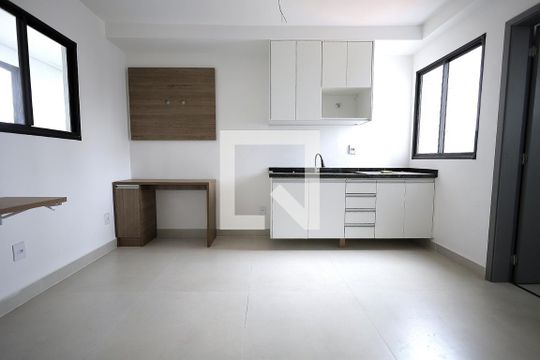 Sala, Cozinha, Quarto de apartamento à venda com 1 quarto, 23m² em Vila Sao Pedro, Santo André