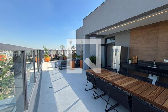 área comum de kitnet/studio à venda com 1 quarto, 29m² em Indianópolis, São Paulo