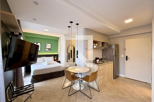 Sala de apartamento para alugar com 1 quarto, 44m² em Jardim das Acacias, São Paulo