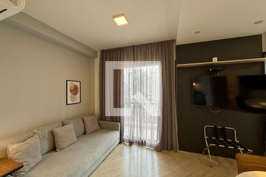 Sala de apartamento para alugar com 1 quarto, 44m² em Jardim das Acacias, São Paulo