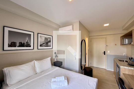 Quarto  de kitnet/studio à venda com 1 quarto, 22m² em Jardim das Acacias, São Paulo