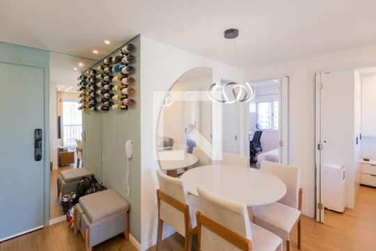 Sala de estar - Sala de jantar de apartamento à venda com 2 quartos, 42m² em Vila Isa, São Paulo