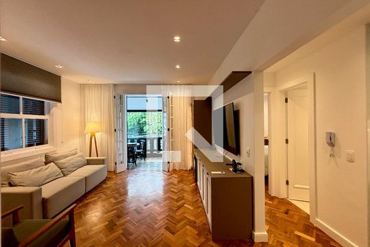 Sala de apartamento à venda com 1 quarto, 62m² em Jardim Botânico, Rio de Janeiro