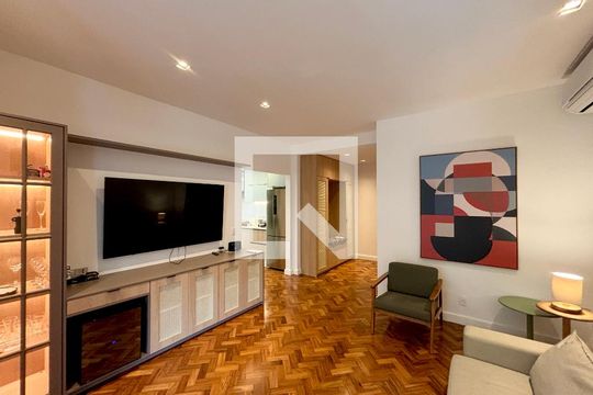 Sala de apartamento à venda com 1 quarto, 62m² em Jardim Botânico, Rio de Janeiro