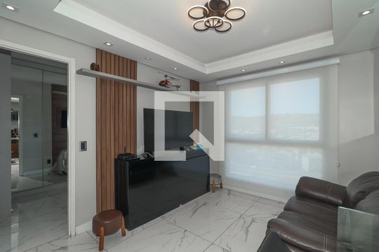 Sala de apartamento à venda com 1 quarto, 42m² em Jardim do Salso, Porto Alegre