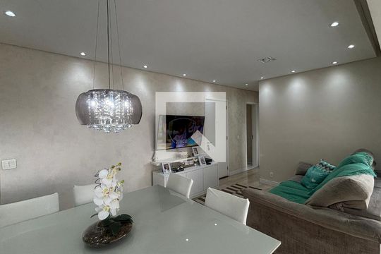 Sala - Sala de Jantar de apartamento à venda com 3 quartos, 80m² em Vila Homero Thon, Santo André