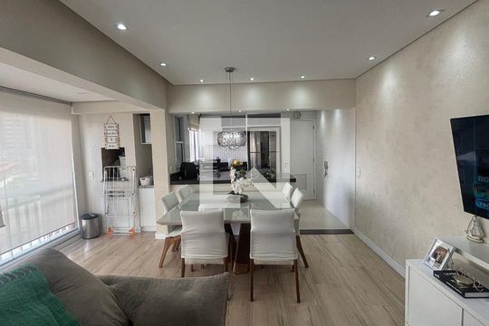 Sala - Sala de Jantar de apartamento à venda com 3 quartos, 80m² em Vila Homero Thon, Santo André