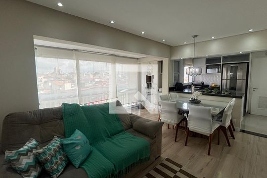 Sala - Sala de Jantar de apartamento à venda com 3 quartos, 80m² em Vila Homero Thon, Santo André