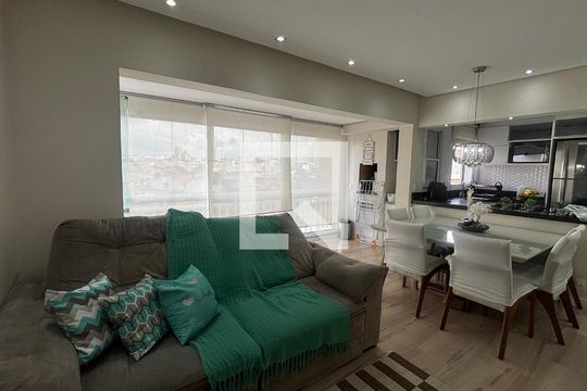 Sala - Sala de Jantar de apartamento à venda com 3 quartos, 80m² em Vila Homero Thon, Santo André