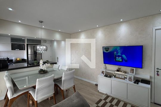 Sala - Sala de Jantar de apartamento à venda com 3 quartos, 80m² em Vila Homero Thon, Santo André