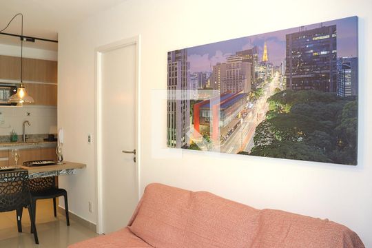 Sala de apartamento à venda com 1 quarto, 38m² em Consolação, São Paulo