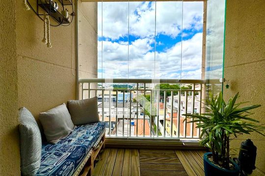Varanda da Sala de apartamento à venda com 2 quartos, 50m² em Jardim Santa Mena, Guarulhos