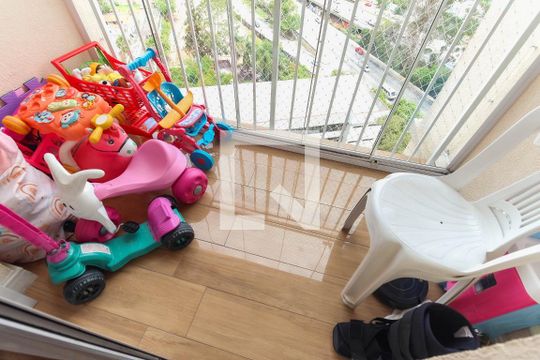 Varanda da Sala de apartamento para alugar com 2 quartos, 52m² em Vila Santana, São Paulo