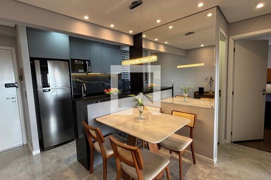 Sala - Sala de Jantar de apartamento para alugar com 2 quartos, 55m² em Vila Tibiriçá, Santo André