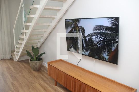 Sala/cozinha de apartamento à venda com 1 quarto, 62m² em Jardim Goiás, Goiânia