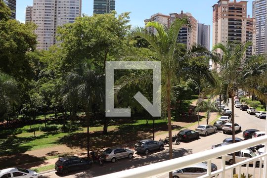 Vista da Sacada da Sala/cozinha de apartamento à venda com 1 quarto, 62m² em Jardim Goiás, Goiânia