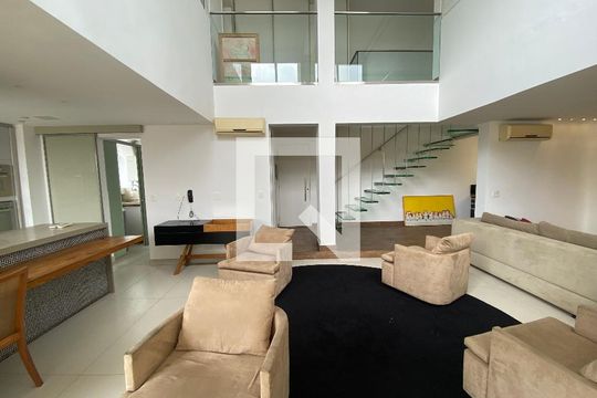 Sala 1 de apartamento para alugar com 2 quartos, 163m² em Brooklin Novo, São Paulo