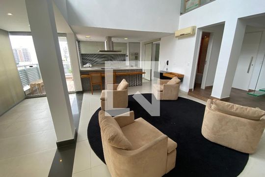 Sala 1 de apartamento para alugar com 2 quartos, 163m² em Brooklin Novo, São Paulo