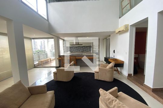 Sala 1 de apartamento para alugar com 2 quartos, 163m² em Brooklin Novo, São Paulo
