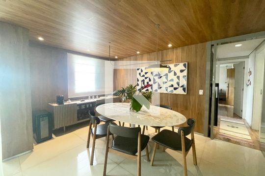 Sala de jantar de apartamento para alugar com 3 quartos, 126m² em Vila da Serra, Nova Lima