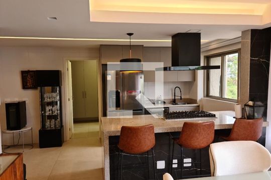 Sala/Cozinha de apartamento para alugar com 3 quartos, 163m² em Vale do Sereno, Nova Lima