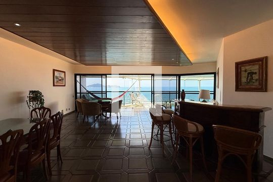 Sala de apartamento para alugar com 4 quartos, 355m² em Jardim Asturias, Guarujá