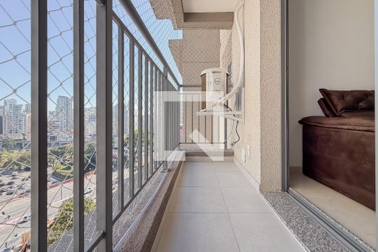 Varanda da Sala de apartamento para alugar com 1 quarto, 28m² em Liberdade, São Paulo