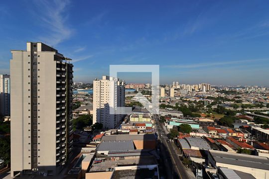Vista da Sacada da Sala de apartamento à venda com 2 quartos, 58m² em Vila Valparaíso, Santo André