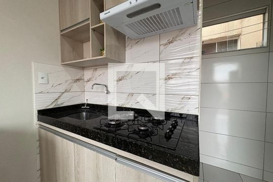 Cozinha de kitnet/studio para alugar com 1 quarto, 25m² em Santa Marta, Ribeirão das Neves