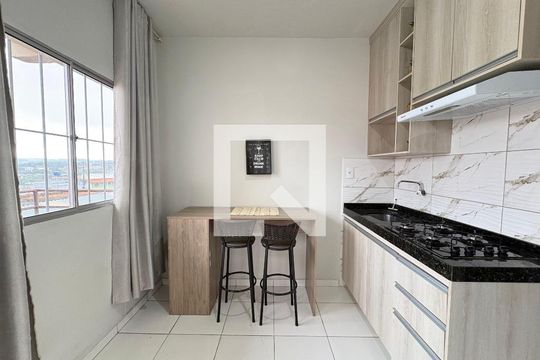 Cozinha de kitnet/studio para alugar com 1 quarto, 25m² em Santa Marta, Ribeirão das Neves