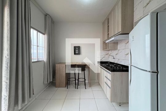 Cozinha de kitnet/studio para alugar com 1 quarto, 25m² em Santa Marta, Ribeirão das Neves