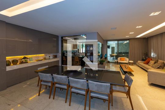 Sala de Jantar de casa de condomínio à venda com 4 quartos, 328m² em Quintas do Sol, Nova Lima