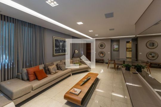 Sala de TV de casa de condomínio à venda com 4 quartos, 328m² em Quintas do Sol, Nova Lima