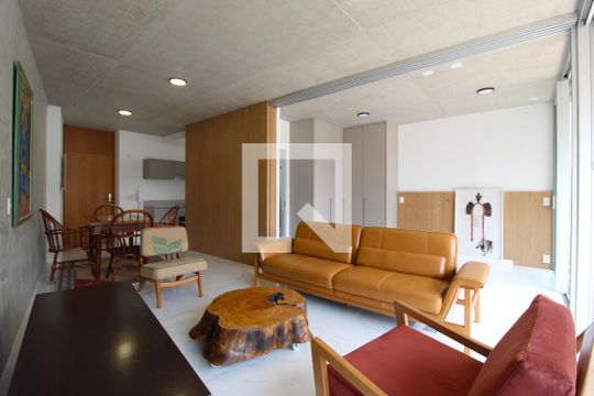Sala de apartamento para alugar com 1 quarto, 63m² em Vila Nova Conceição, São Paulo