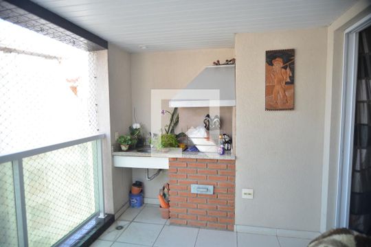 Varanda gourmet de apartamento à venda com 3 quartos, 102m² em Jardim, Santo André