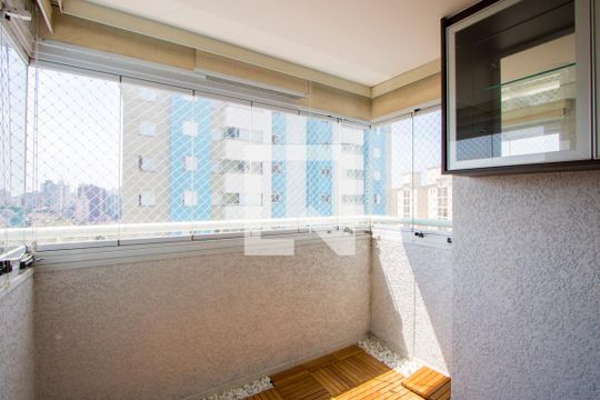 Varanda da sala de apartamento para alugar com 2 quartos, 60m² em Vila Valparaíso, Santo André