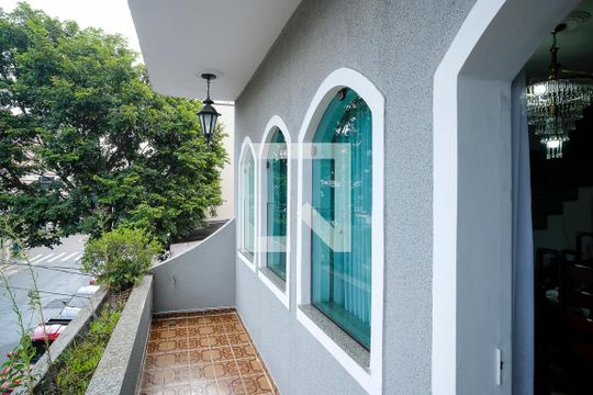 Varanda da sala de casa à venda com 2 quartos, 254m² em Barcelona, São Caetano do Sul