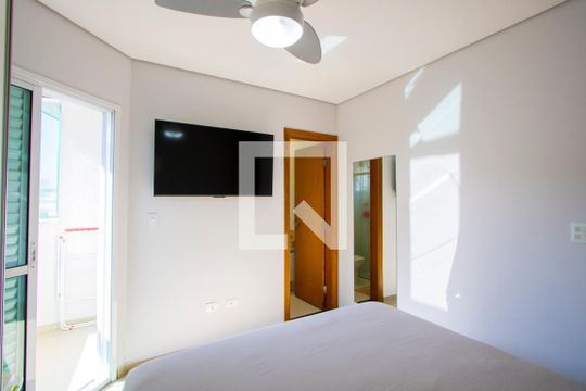 Quarto 1 - Suíte de apartamento à venda com 3 quartos, 90m² em Vila Valparaíso, Santo André