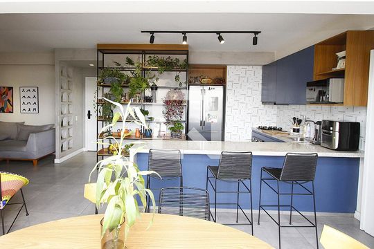 Sala de apartamento para alugar com 3 quartos, 110m² em Jk, Contagem