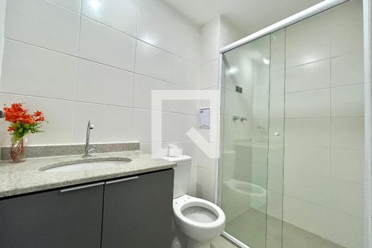 Banheiro de kitnet/studio à venda com 1 quarto, 25m² em Vila Mascote, São Paulo