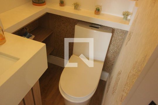 Lavabo de apartamento para alugar com 2 quartos, 98m² em Aparecida, Santos