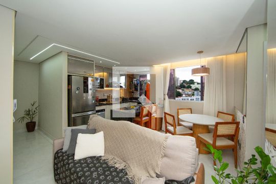 SALA de apartamento à venda com 2 quartos, 51m² em Salgado Filho, Belo Horizonte