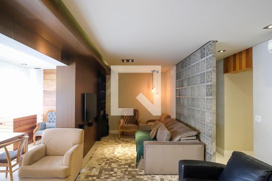 Sala de apartamento para alugar com 3 quartos, 135m² em Cerâmica, São Caetano do Sul