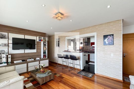 Sala de apartamento para alugar com 3 quartos, 99m² em Jardim do Mar, São Bernardo do Campo