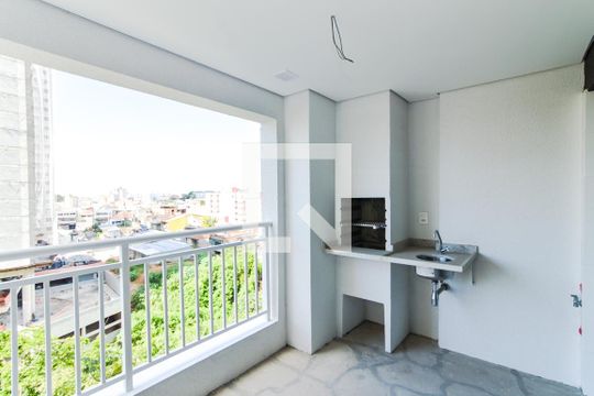 Varanda com espaço Gourmet  de kitnet/studio à venda com 1 quarto, 48m² em Picanço, Guarulhos