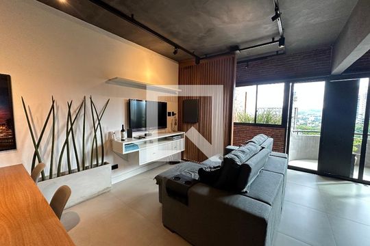 Sala de apartamento à venda com 1 quarto, 57m² em Alphaville Industrial, Barueri
