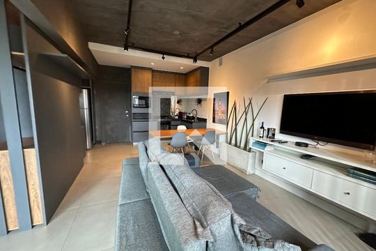 Sala de apartamento à venda com 1 quarto, 57m² em Alphaville Industrial, Barueri